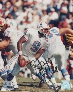 STEVE MCNAIR HOUSTON OILERS SIGNED AUTOGRAPHED 8X10 PHOTO BECKETT AUTH - Picture 1 of 1