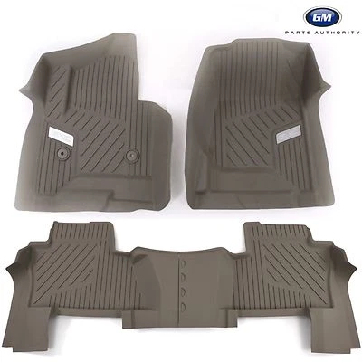 GMC Yukon Premium 2015-2020 para todo tipo de clima paquete de revestimiento de piso delantero y segunda fila Dune OEM Foto 1 de 4