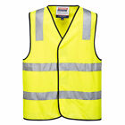 SALE Portwest Day/Night Vest 2 Tone Hi Vis Relfective Taped Work Safety MV102