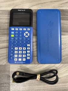 TEXAS INSTRUMENTS TI-84 PLUS CE GRAFIKRECHNER GETESTET MIT ETUI & KABEL BLAU - Bild 1 von 3