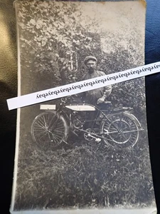 !! Anfang 1900 Mann mit ANTIKEM SELBSTBAU ? MOTORRAD ORIGINAL VINTAGE FOTO EUROPA - Bild 1 von 2