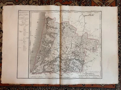 Carte du département des LANDES Atlas National de France 1790 Ed. 1806 86x58 cm - Photo 1/2
