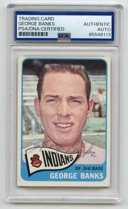 GEORGE BANKS Signed 1965 Topps #348 Indians PSA/DNA Encapsulated - Picture 1 of 1