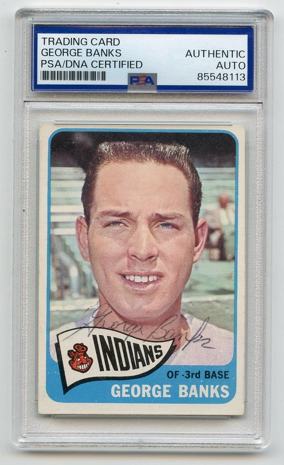 GEORGE BANKS Signed 1965 Topps #348 Indians PSA/DNA Encapsulated - Image 1 of 1