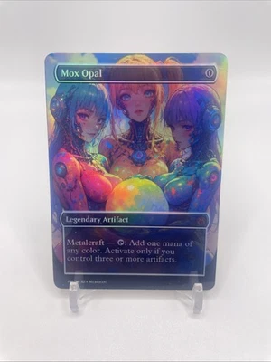 Mox Opal Foil Waifu Playtest Style - EDH / Commander Mtg Magic The Gathering - Image 1 of 2
