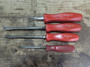 Lote de 4 destornilladores a presión vintage mango rojo - Imagen 1 de 18