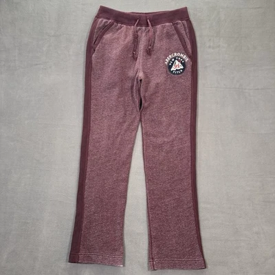 Pantalones deportivos Abercrombie Fitch para mujer pequeños granate parche recto logotipo vintage Y2K Foto 1 de 4
