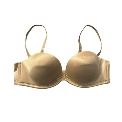 Sujetador push up convertible sin tirantes WONDERBRA 7262 38B relleno satinado desnudo Foto 1 de 4