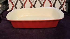 Good Cook Stonewear Baker Red Fluted 9.5 x 14 with Handles Baking Dish - Picture 1 of 5