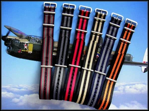NATO G10 ® Premium Nylon RAF Military watchband strap Bond stripe IW SUISSE USA - Picture 1 of 38