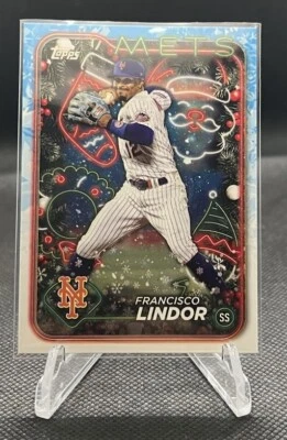 2024 Topps Holiday Francisco Lindor #H36 New York Mets - Image 1 of 2