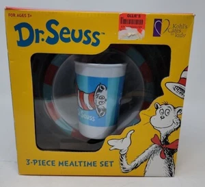 2000 Kohls Cares Dr. Seuss The Cat The Hat 3-teiliges Essensset Teller Schüssel Tasse ~ C73 - Bild 1 von 19