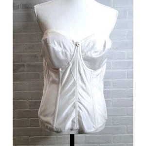 Dominique Corset Bridal Bra Style 8950 Juliette Size 46B / E White Longline NWT - Picture 1 of 12