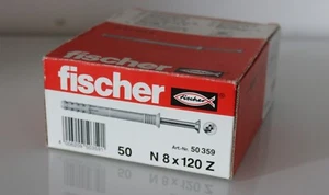 46x Fischer Nageldübel N 8 x 120 Z Einschlagdübel Schlagdübel  Art-Nr.50 359 - Bild 1 von 2