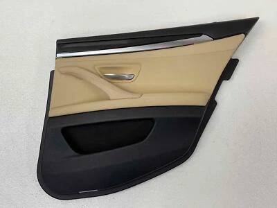Fits 2011 - 2016 BMW 528I Rear RH Passenger Door Trim Panel Tan OEM - Image 1 of 4