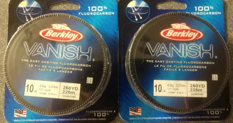 Berkley Vanish Fluorocarbon Fishing Line Clear 10lb 250yd