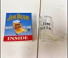 Bottes Jim Beam verre vintage cool homme grotte décoration 3 pouces de haut - neuf dans sa boîte