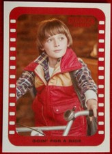 STRANGER THINGS - SEASON ONE - STICKER CARD CS-7 - GOIN' FOR A RIDE - TOPPS 2018