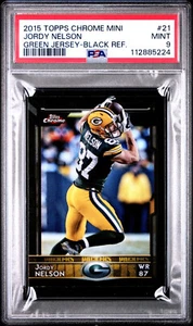 2015 Topps Chrome Mini rifrattore nero Jordy Nelson #d 13/15 PSA 9 Pop 1 - Foto 1 di 3