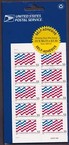 Scott #3331 Honoring Those Who Served Plate Block of 10 Stamps - Sealed Blue - Picture 1 of 2
