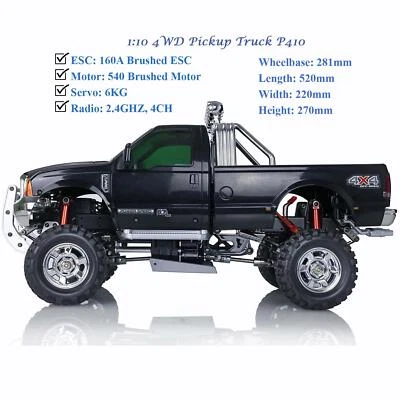 1/10 HG RC Pickup Car P410 4*4 Rally Racing Crawler Truck 2.4G Radio Motor ESC - Image 1 of 4