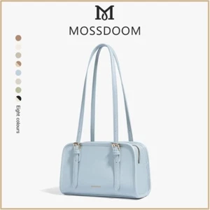 MOSSDOOM Bag PU leather Square Shoulder For Women Simple Korean Fashion Blue - Picture 1 of 7