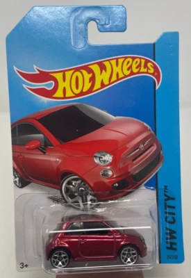 Hot Wheels - Fiat 500, HW City 2014  25/250 Red - Image 1 of 4