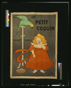 Le petit coquin,dessert exquis,c1900,France,Parrot,Advertisement,Cookies,Girl