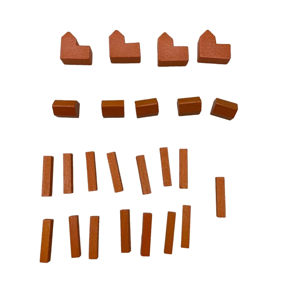 Piezas de repuesto de madera Settlers of Catan Orange Road City Settlement Foto 1 de 4