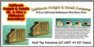 UNITÀ CLIMATIZZATORE TETTO #4 KIT (4 pezzi) N/1:160 California Freight *NUOVO* - Foto 1 di 12
