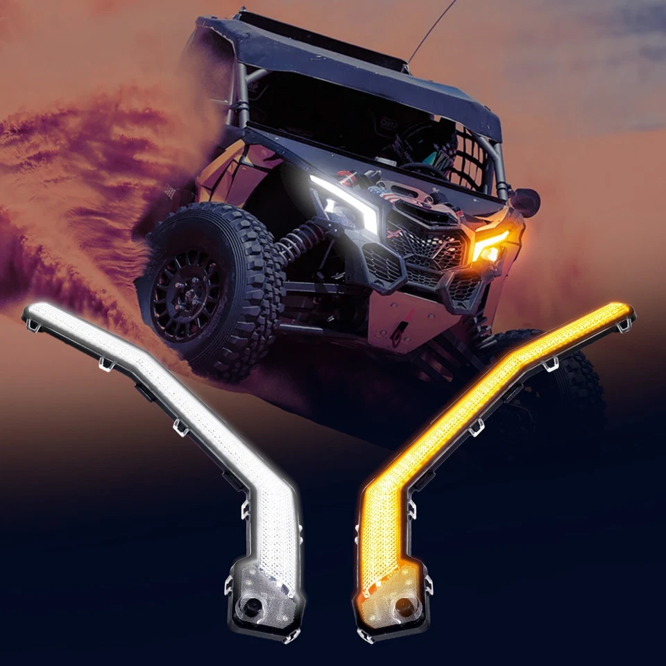 For 2017-2023 Can Am Maverick X3 XDS XRS Max Turbo R LED Fang Front Accent Light - Image 1 of 4
