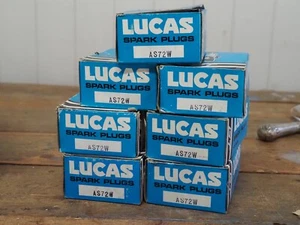 7 X Boxes NOS Lucas AS72W Spark Plugs Vintage - Picture 1 of 5