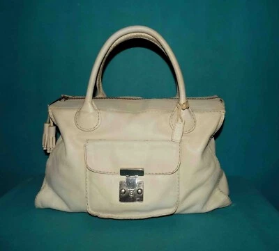 Large Bag Mango Leather off-White Worn Shoulder Format A4 - Image 1 of 4