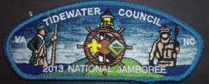2013 NATIONAL BOY SCOUT JAMBOREE TIDEWATER COUNCIL VENTURE MILITARY BLUE BRD - Picture 1 of 1