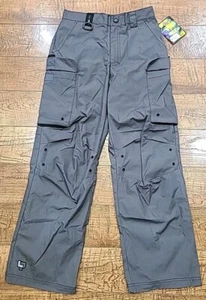 NEW LEE PIPES Performance Gear Cargo Wide Leg Baggy Gray Skater Pants Size 12R - Picture 1 of 13