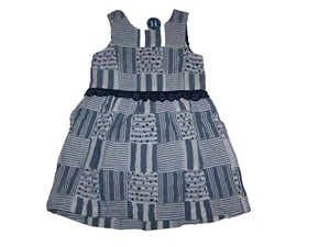 Hatley Boutique Girls Blue Madras Dress Size 5 NWT - Picture 1 of 2