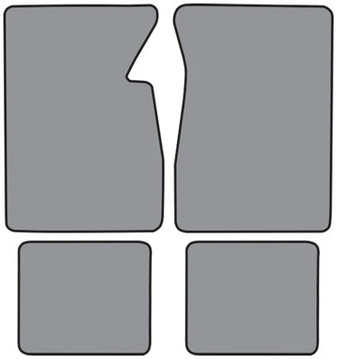 1971-1973 Cadillac DeVille Coupe Loop Carpet Logo Floor Mat 4pc - Image 1 of 2