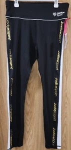 Justice Sport~Girls Black/White Leggings~Size 16/18 - Picture 1 of 4