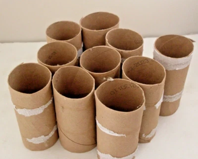 10 Empty Toilet Paper Rolls Cardboard Tubes for Arts & Crafts School Projects - Image 1 of 3
