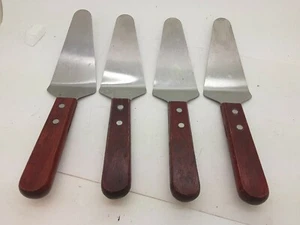 4x Adcraft KT-27 5.5" Offset S/S Blade Pie Server with Wooden Handle - Picture 1 of 3