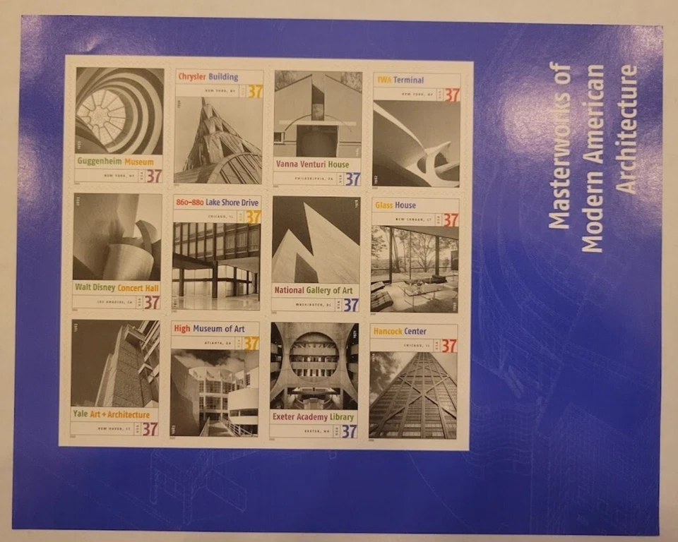 Scott #3910 37¢ Masterworks of Modern American Architecture MNH - Image 1 of 1