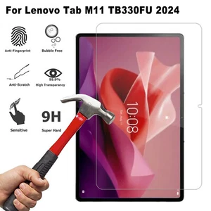 For Lenovo Tab M11 TB330FU 2024 11in Clear Tempered Glass Screen Protector - Picture 1 of 8
