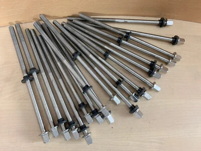 DW Drum Workshop TP50 Bass Drum TENSION ROD Parts Lot of 20x New Stainless Steel - Image 1 of 4