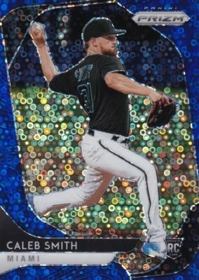 2020 PRIZMS BLUE /199 DONUT CIRCLES RC CALEB SMITH MARLINS QUICKPITCH C2699 - Image 1 of 2