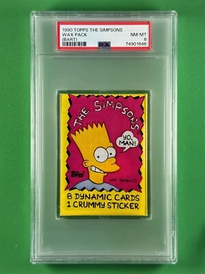 1990 Topps The Simpsons Wax Pack PSA 8-Bart Simpson On Top  - Image 1 of 2