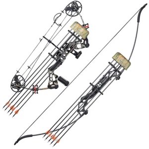 Archery Arrow Quiver 5 Slot Quick Release Bow Holder for Compound & Recurve Bow - Picture 1 of 38