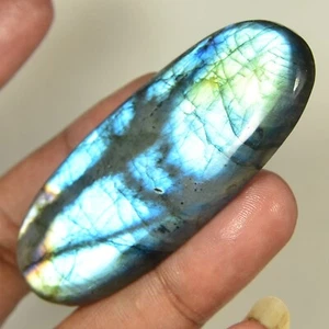 Labradorite Palm Stone Worry Labradorite Soap Stone Specimen Reiki Chakra Stone - Picture 1 of 5