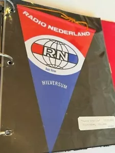 QSL card Ham Radio Station Pennant Flag Nederland Happy Hilversum Holland 1969 - Picture 1 of 4