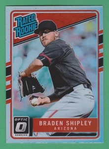 2017 Donruss Optic Rated Rookie SILVER PRIZM Braden Shipley Diamondbacks #50 - Picture 1 of 2