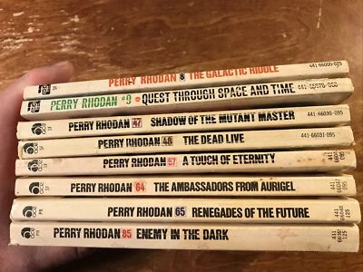 Perry Rhodan Vintage ACE Science Fiction 8 Paperback Novel Lot 1970s SCI-FI! Foto 1 de 4